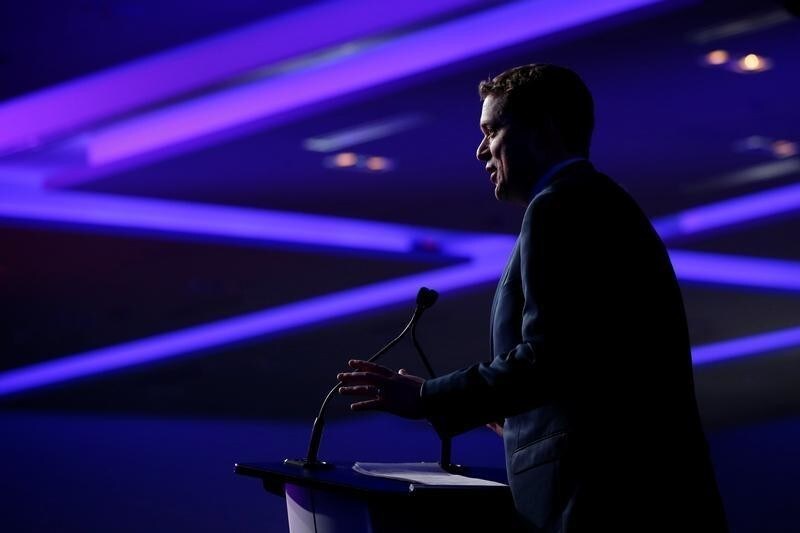 Conservative leadership candidate Andrew Scheer speaks at the Conservative Party of Canada leadership convention in Toronto, Ontario, Canada, May 26, 2017. The Conservative Party of Canada will elect a new leader May 27. REUTERS/Chris Wattie - RC1ECB504F90