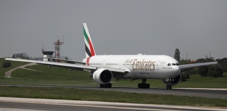 An Emirates plane takes off at Lisbon's airport, Portugal April 24, 2018. REUTERS/Rafael Marchante