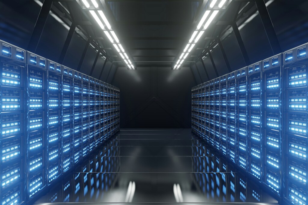 El interior de un centro de datos: la acción positiva para la naturaleza es un imperativo empresarial y una oportunidad.