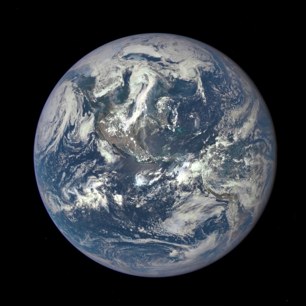 FILE PHOTO: This color image of Earth, taken by NASA's Earth Polychromatic Imaging Camera (EPIC), a four megapixel CCD camera and telescope on July 6, 2015, and released on July 20, 2015. REUTERS/NASA/Handout via Reuters/File Photo - RTS12TS8