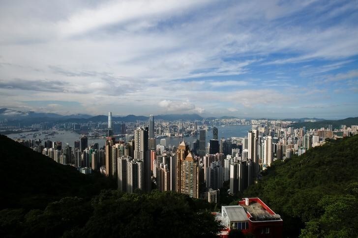 A general view of Victoria Harbour and downtown skyline is seen from the Peak in Hong Kong, China August 4, 2017. REUTERS/Bobby Yip