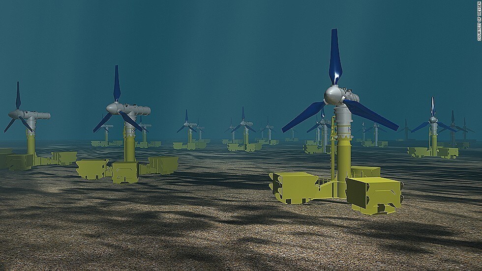 US Department of Energy is exploring the potential of underwater turbines.