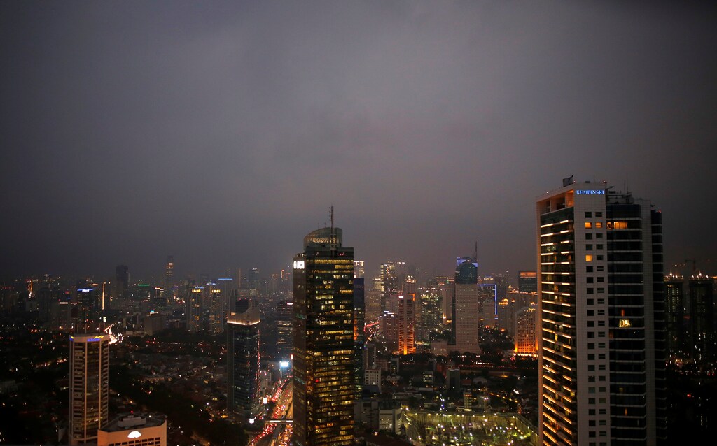 The skyline of Jakarta, Indonesia, at night. Emerging markets may hold the growth to many Western businesses' growth in the face of a tough 2023.
