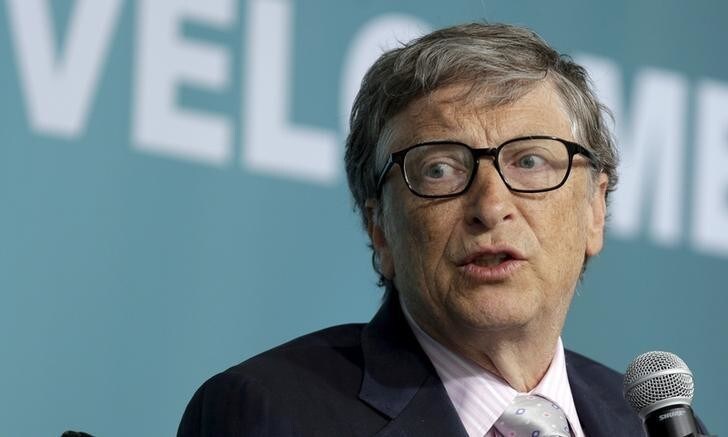 Microsoft co-founder Bill Gates at a forum on financial development at the 2016 IMF World Bank Spring Meeting in Washington April 17, 2016. REUTERS/Joshua Roberts
