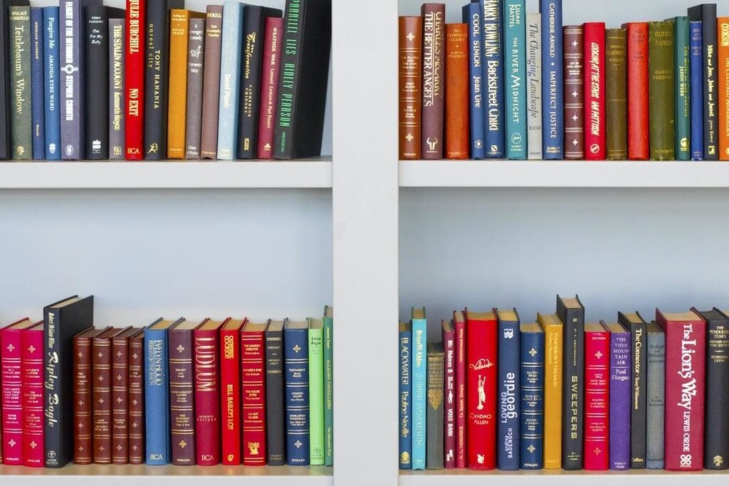 image of books on a shelf