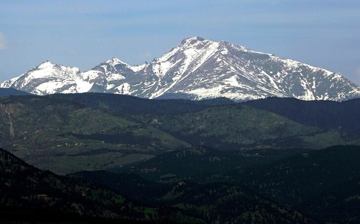 Long's Peak in Rocky Mountain National Park is seen from Boulder, Colorado June 3, 2016. REUTERS/Rick Wilking