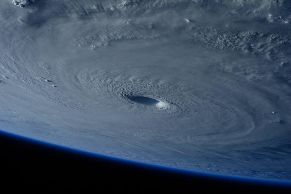 Photo of hurricane from space.