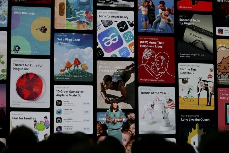 Ann Thai, director of Product Management for the App Store, speaks at the Apple Worldwide Developer Conference (WWDC) in San Jose, California, U.S., June 4, 2018. REUTERS/Elijah Nouvelage - RC1D945F9280