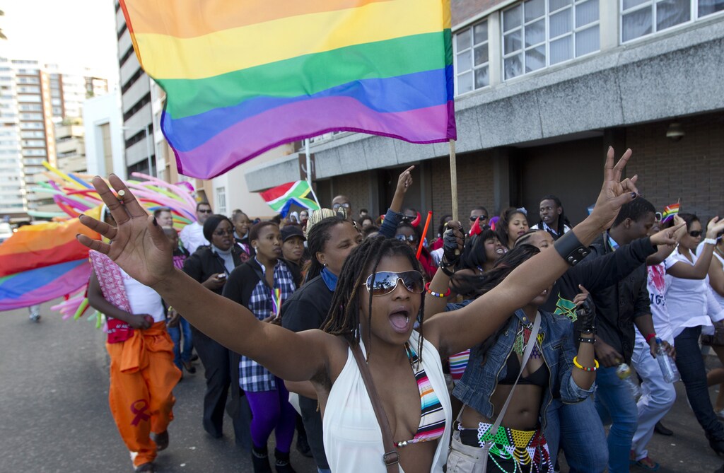 A Pride march in Durban.