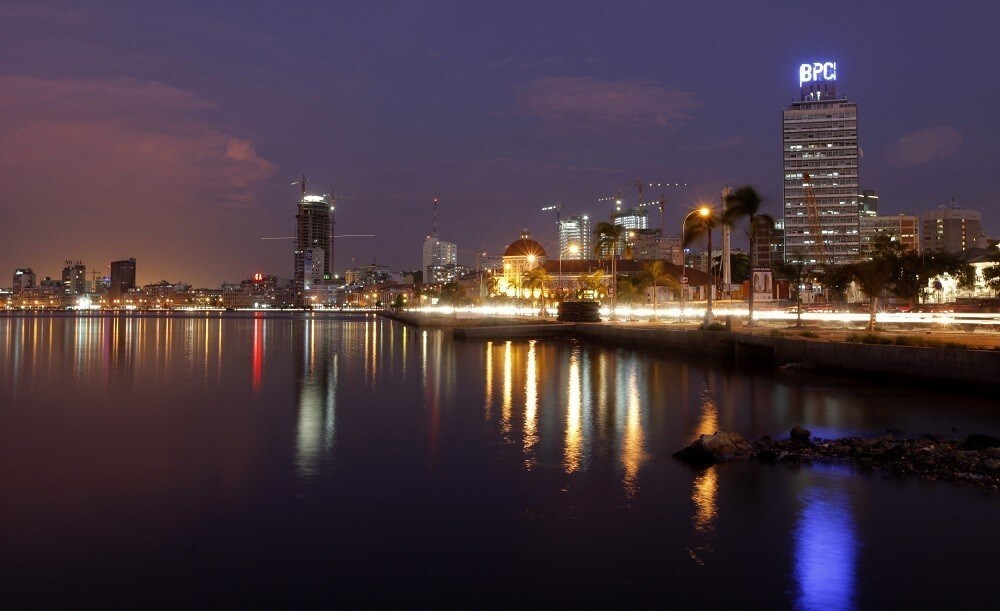 Dusk settles over the Angolan capital, Luanda, January 23, 2010. After 30 years of bitter civil war the country is rebuilding its infrastructure on the back of record oil exports and prices.