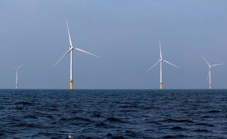 A floating wind farm off the coast of Scotland