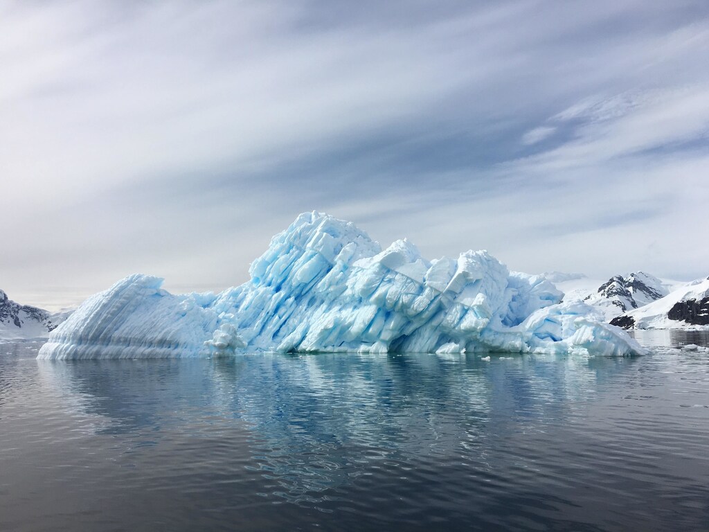 An iceberg in water