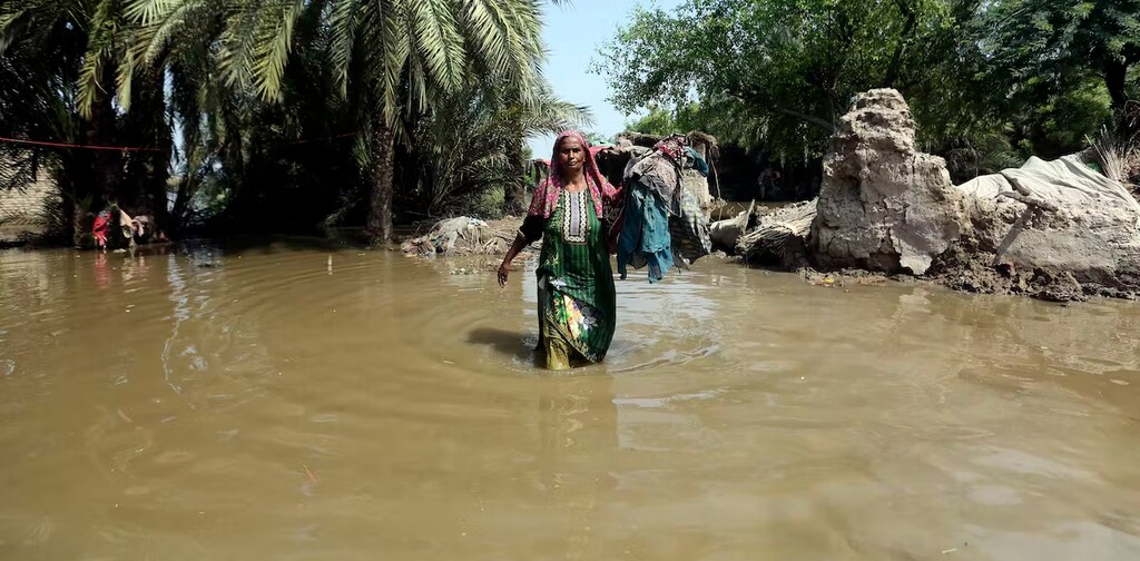 Human-induced climate change has caused unusual weather events likes severe floods and heatwaves.