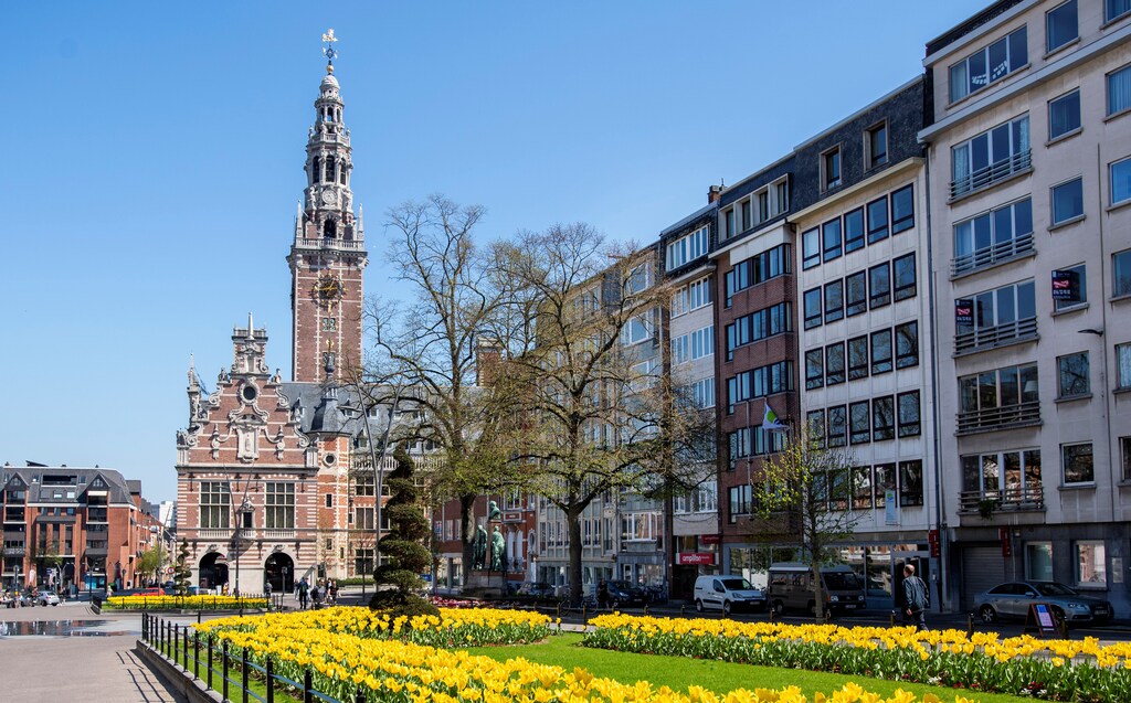 The library of the university KU Leuven "Katholieke Universiteit Leuven" is pictured in Leuven, Belgium, April 18, 2019. Picture taken April 18, 2019. REUTERS/Piroschka van de Wouw - RC1473F96060