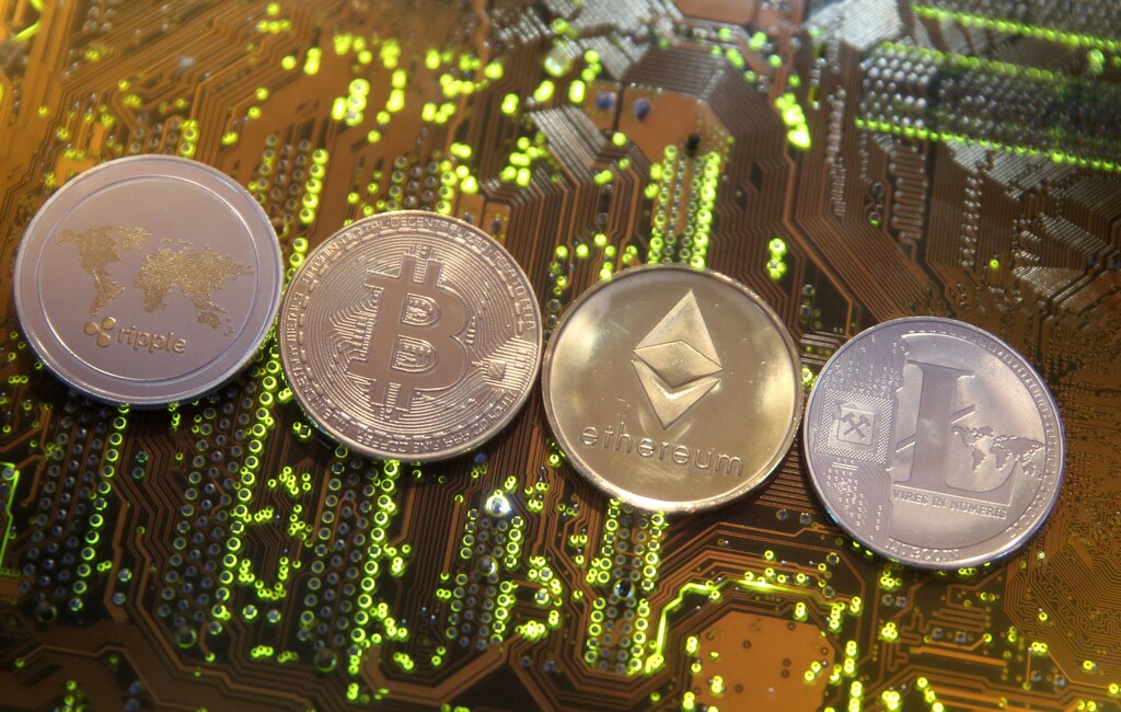 Representations of the Ripple, Bitcoin, Etherum and Litecoin virtual currencies