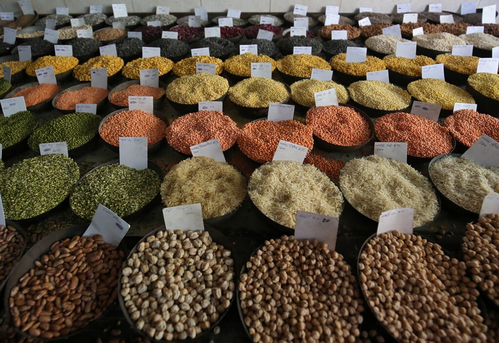 food safety quality rice lentils wholesale market Delhi India