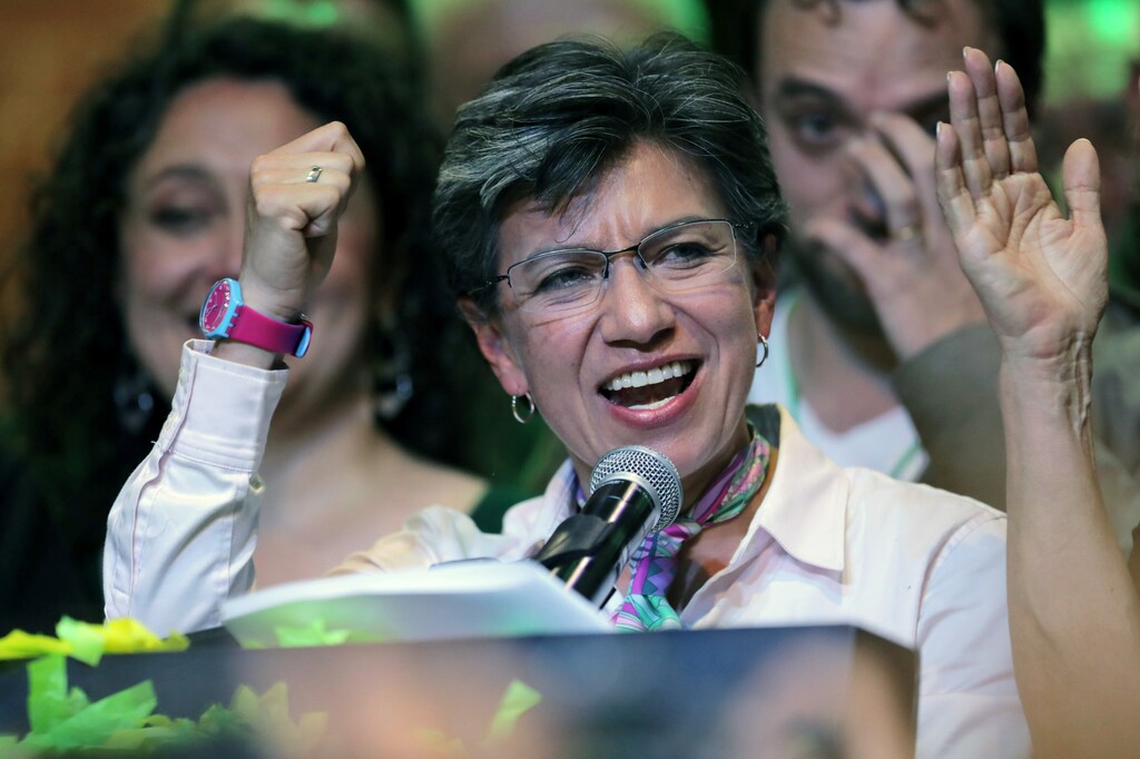 Claudia Lopez, mayoral candidate for Bogota, speaks after winning local elections in Bogota, Colombia October 27, 2019. REUTERS/Luisa Gonzalez - RC182BE08F00
