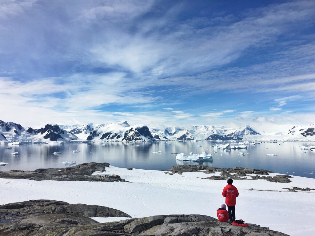 People in Antarctica.