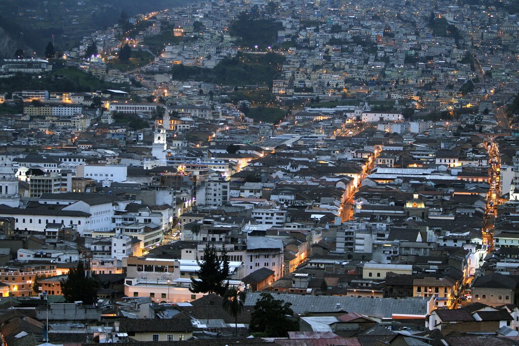 A view shows the historic center at downtown Quito, April 12, 2012.