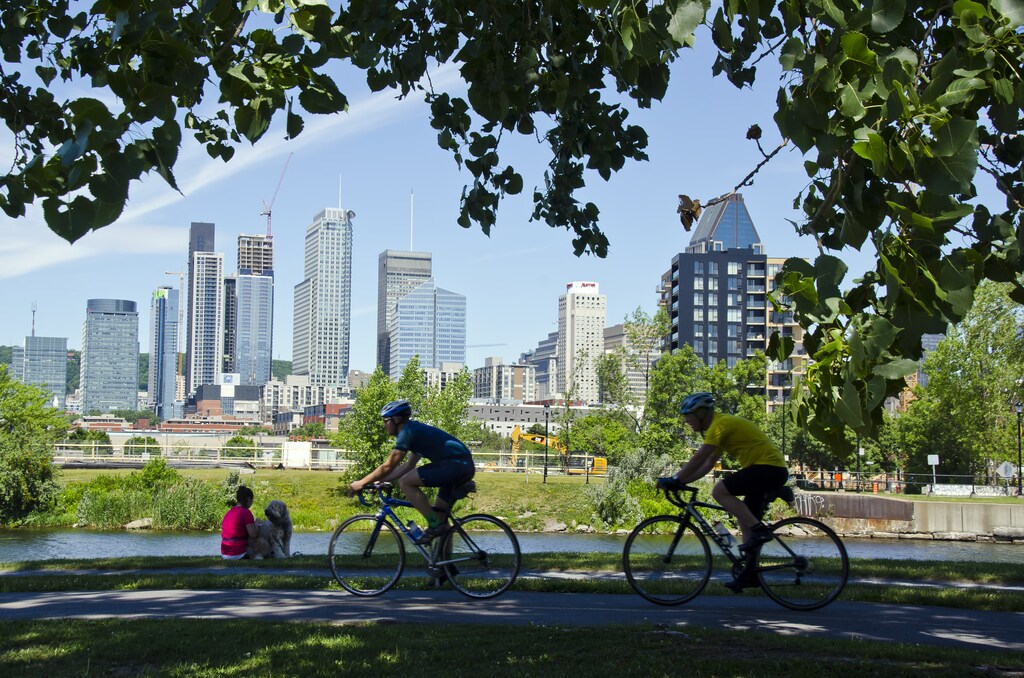 Canal Lachine en Montreal, província de Québec, Canadá.