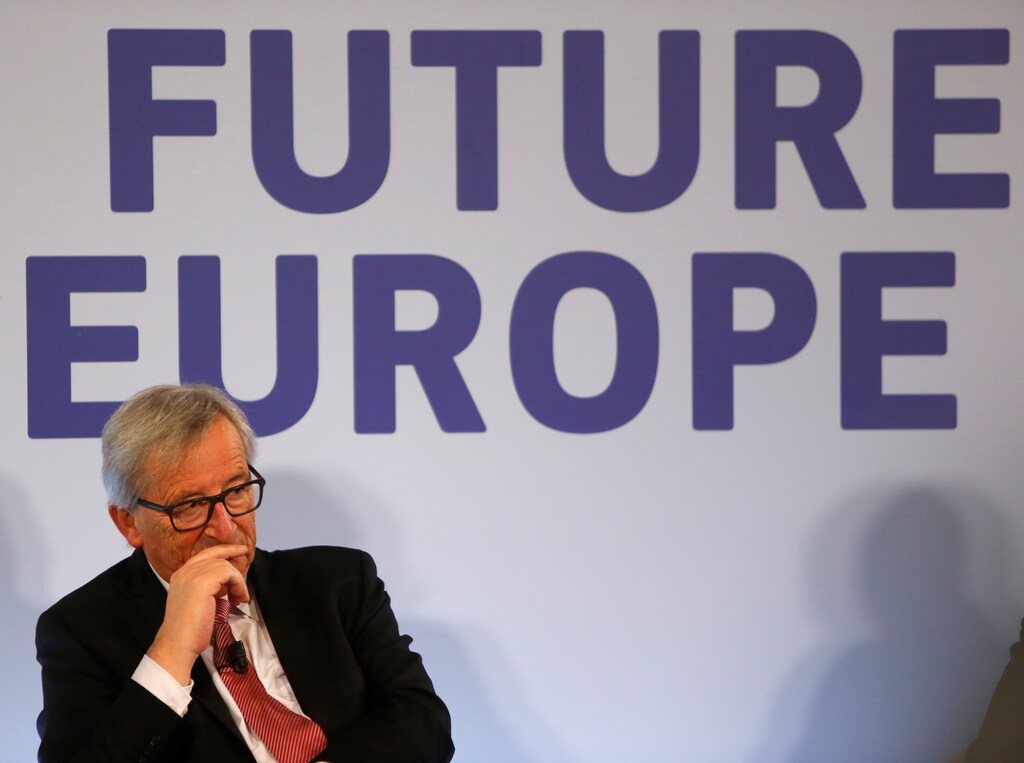 President of the European Commission Jean-Claude Juncker takes part in a public dialogue meeting on "The Future of Europe" in light of Brexit at the National Museum of Archaeology in Valletta, Malta, March 29, 2017. REUTERS/Darrin Zammit Lupi - RTX338YM