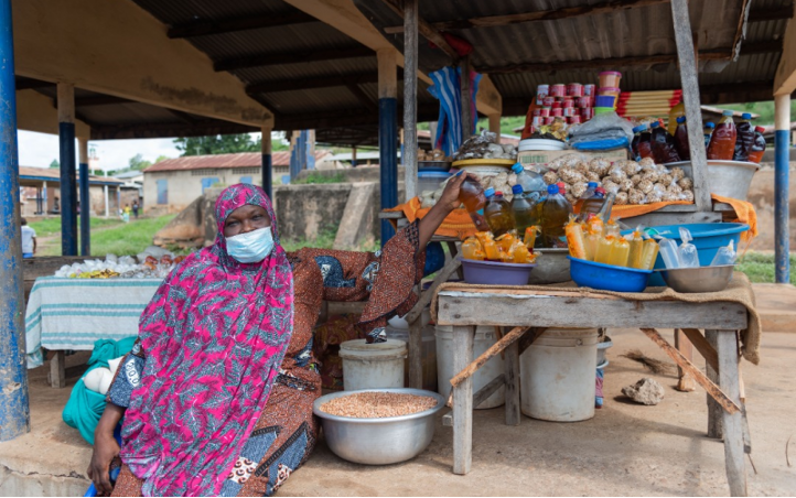 Zata Amamatou, a former peanut patty street vendor turned spice wholesaler thanks to micro-loans made available to her.