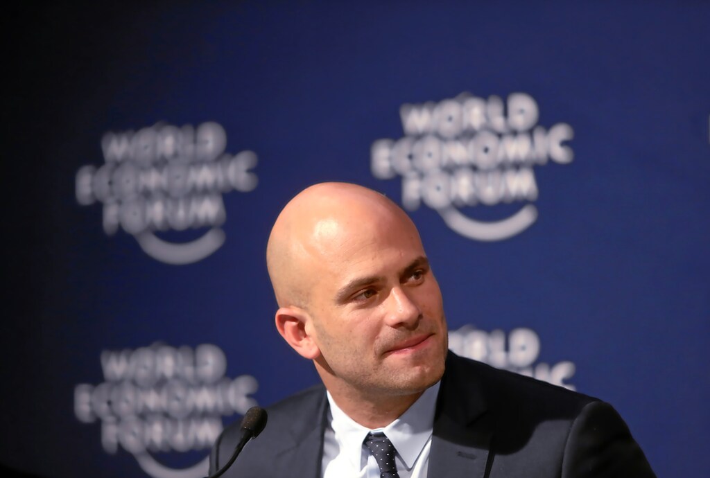 Food and climate: DAVOS/SWITZERLAND, 21JAN16 - Samuel Kass, Chef and Nutritionist, USA,looks on during a press conference at the Annual Meeting 2016 of the World Economic Forum in Davos, Switzerland, January 21, 2016. WORLD ECONOMIC FORUM/swiss-image.ch/Photo Michele Limina