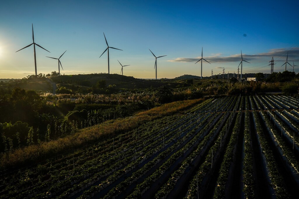 Wind turbines operate at a wind farm in Khao Kho district, Phetchabun province, Thailand, December 16, 2024.