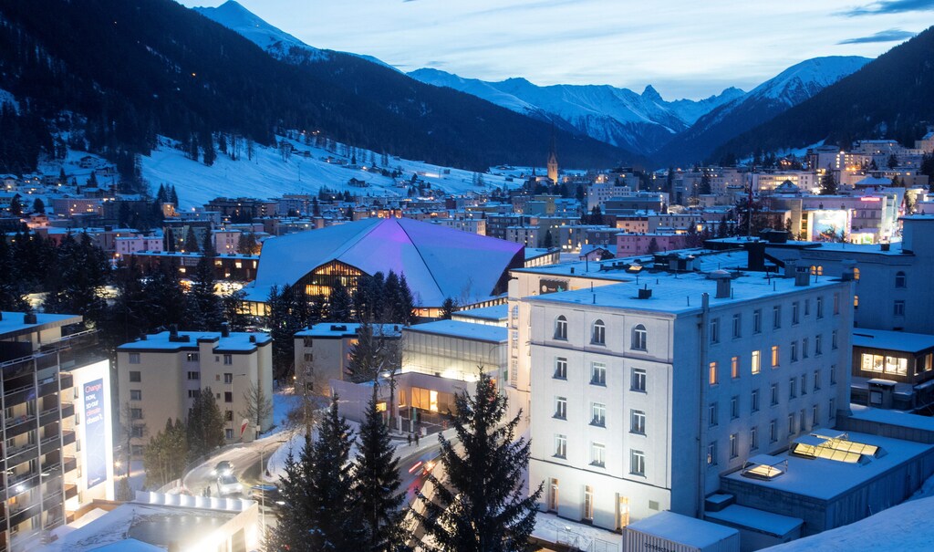 Davos 2023: A general view shows the Alpine resort of Davos ahead of World Economic Forum (WEF) 2023, in Davos, Switzerland, January 14, 2023.