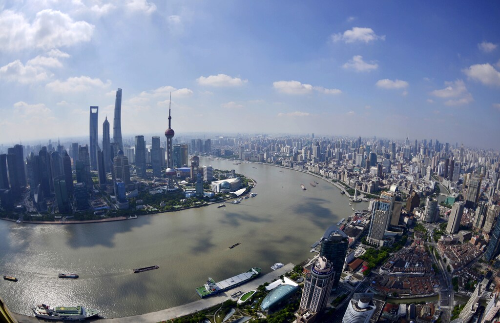The Shanghai city skyline