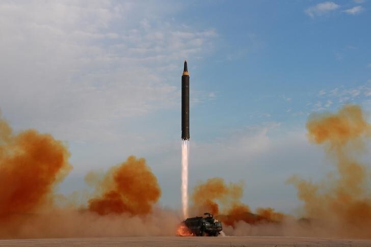 North Korean leader Kim Jong Un (not pictured) guides the launch of a Hwasong-12 missile in this undated photo released by North Korea's Korean Central News Agency (KCNA) on September 16, 2017. KCNA via REUTERS ATTENTION EDITORS - THIS PICTURE WAS PROVIDED BY A THIRD PARTY. REUTERS IS UNABLE TO INDEPENDENTLY VERIFY THIS IMAGE. NO THIRD PARTY SALES. SOUTH KOREA OUT. TPX IMAGES OF THE DAY