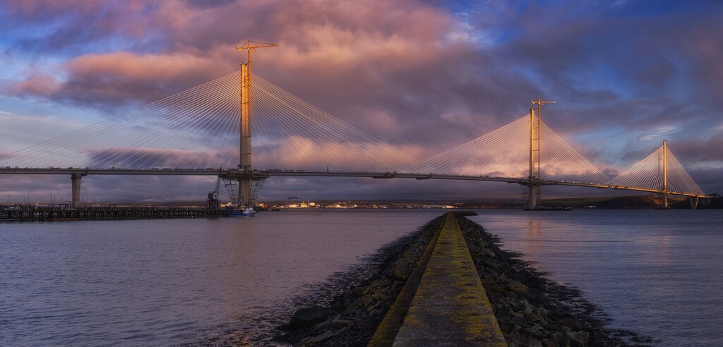 The Third Way: The new Queensferry Crossing across the River Forth, Scotland, nearing completion