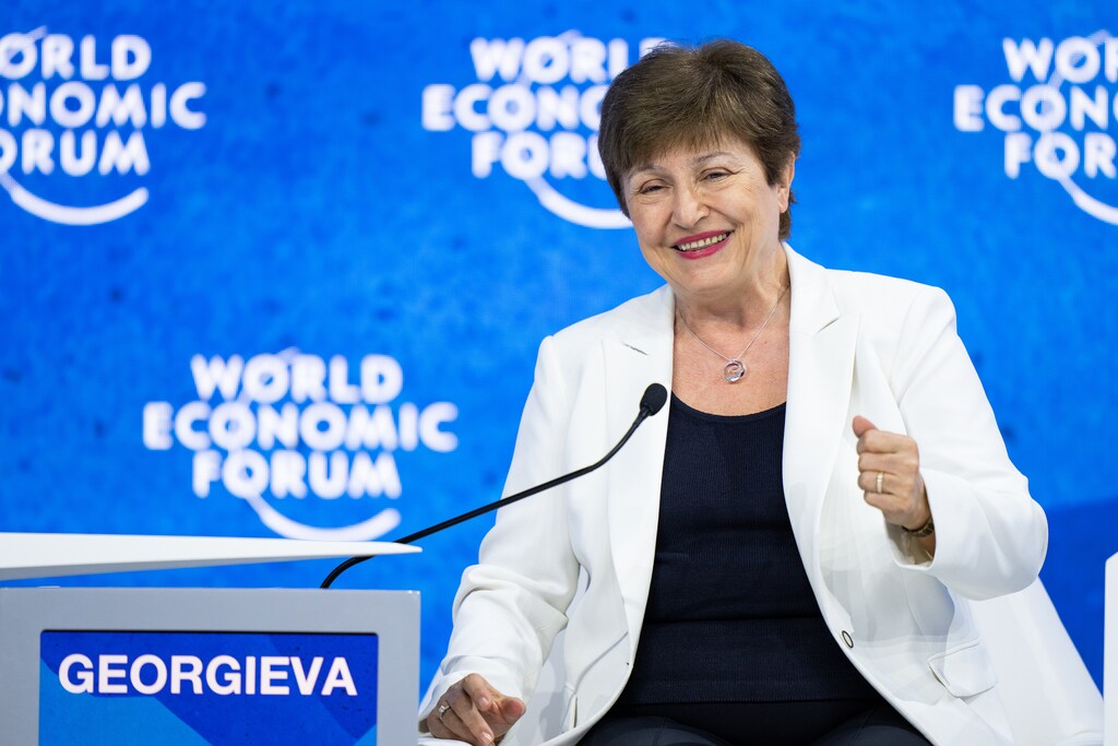 IMF chief Kristalina Georgieva addresses Davos on the issue of the global economy