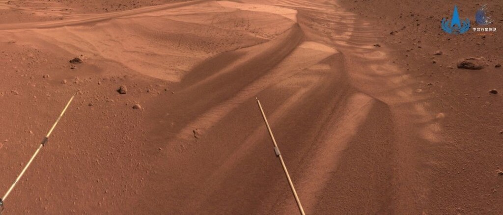 An image of Mars captured by Chinese rover Zhurong of the Tianwen-1 mission