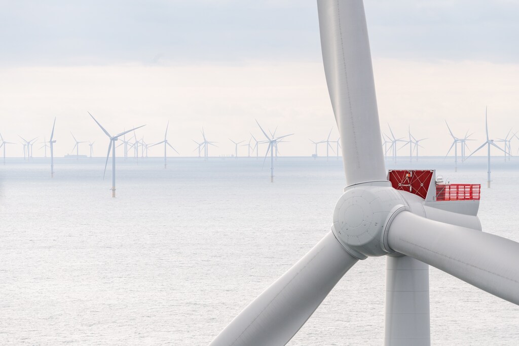 Photos of Borssele 1+2 (offshore turbines) located from the coast of the Dutch province of Zeeland.