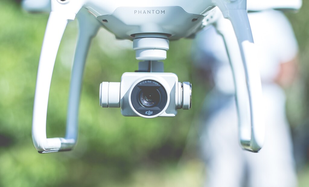 A camera drone.