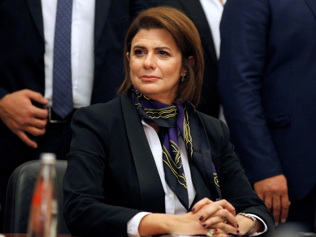 Lebanon's Interior Minister Raya al-Hassan attends a handover ceremony at the ministry in Beirut, Lebanon February 6, 2019