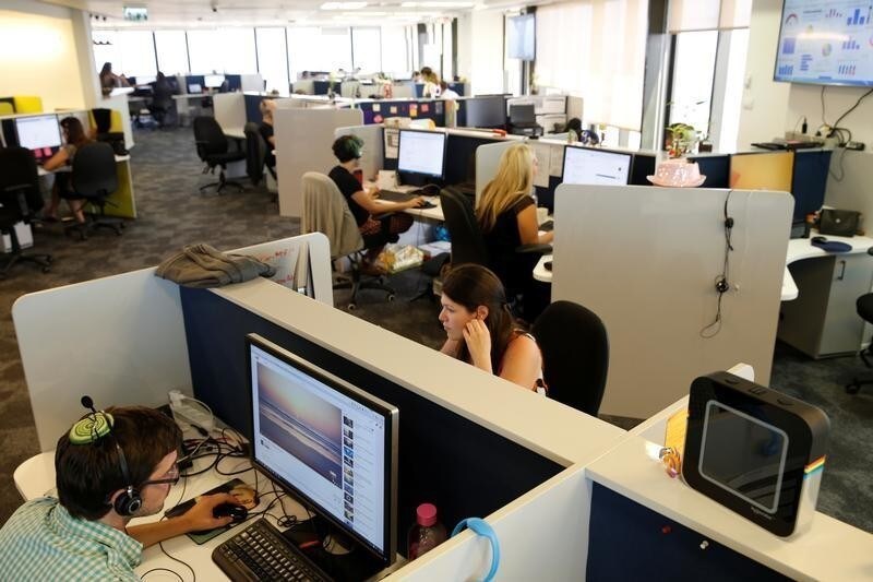 Employees work at Internet data firm SimilarWeb at their offices in Tel Aviv, Israel July 4, 2016. REUTERS/Baz Ratner - S1AETNPXIGAA