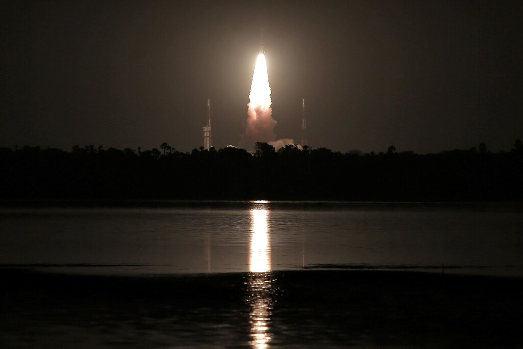 India's Polar Satellite Launch Vehicle (PSLV) C-39, carrying IRNSS-1H navigation satellite, lifts off from the Satish Dhawan Space Centre in Sriharikota, India, August 31, 2017. REUTERS/P. Ravikumar - RC1DD8B29E30