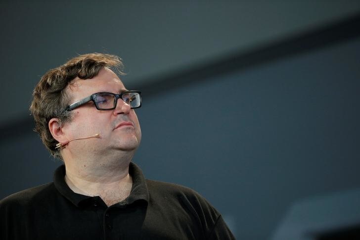 Reid Hoffman, co-founder of LinkedIn, listens after presenting the inaugural Disobedience Award, which he funded, during "Defiance!" at Massachusetts Institute of Technology (MIT) in Cambridge, Massachusetts, U.S., July 21, 2017. REUTERS/Brian Snyder