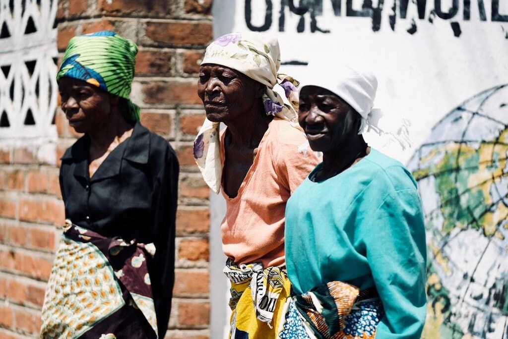 Three Zimbabwean grandmothers.