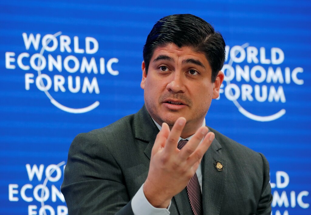 Costa Rica's President Carlos Alvarado Quesada attends the World Economic Forum (WEF) annual meeting in Davos, Switzerland, January 22, 2019
