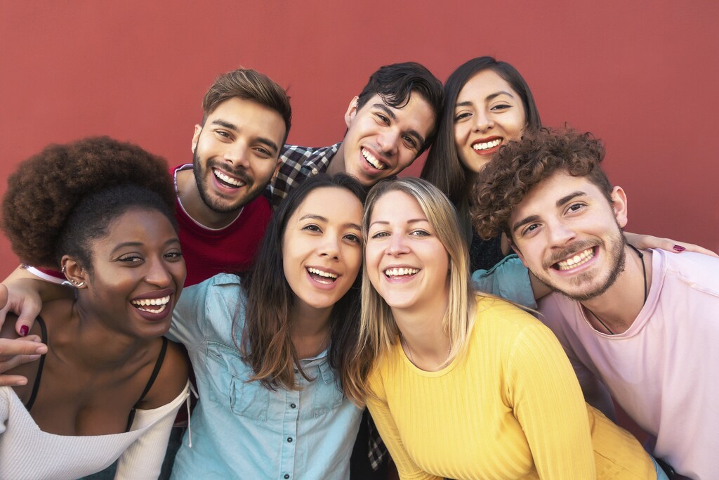 A mulit-cultural group of young people