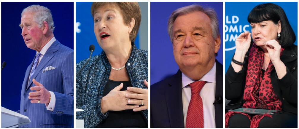 Entre otros, Su Alteza Real el Príncipe Carlos, Kristalina Georgieva, António Guterres y Sharan Burrow hablaron en el lanzamiento del Gran Reinicio.