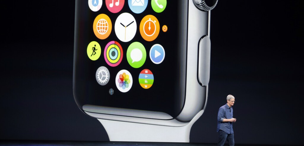 Apple CEO Tim Cook speaks during an Apple event announcing the iPhone 6 and the Apple Watch at the Flint Center in Cupertino, California, September 9, 2014.