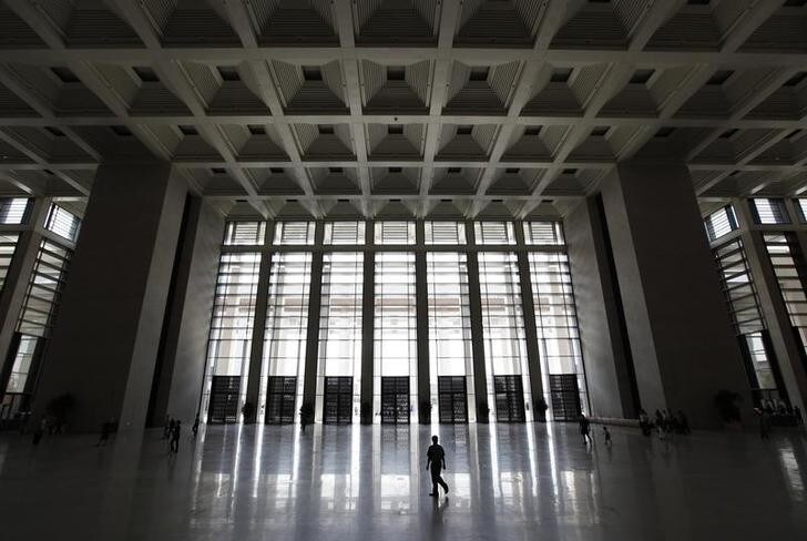 A visitor walks in the hall of the new National Museum of China, which was opened to the public in March after three years of renovation and extension work, in Beijing May 31, 2011. REUTERS/Jason Lee (CHINA - Tags: SOCIETY)