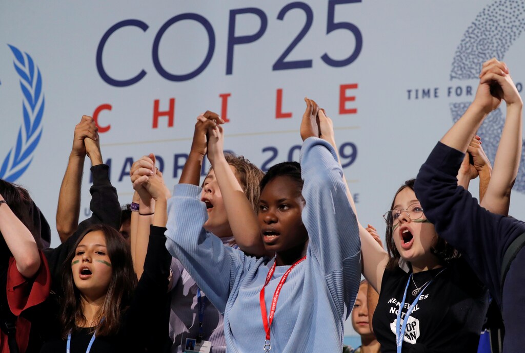 Youth activist climate emergency Climate Change Conference (COP25) virtual event mock COP