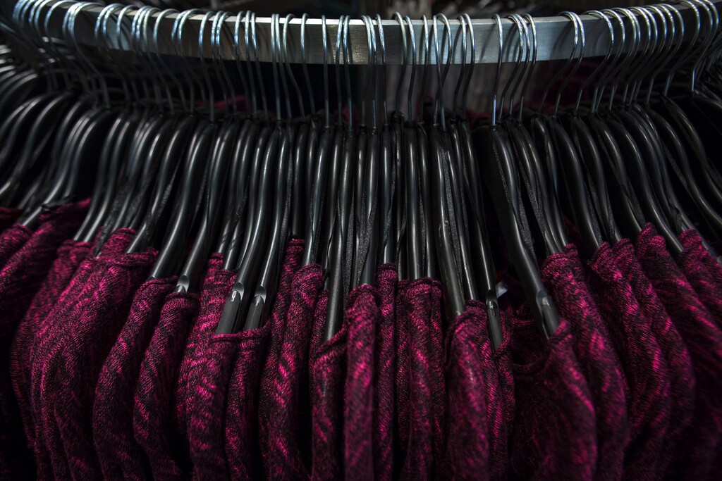 Sweaters are seen on a rack at H&M on Thanksgiving Day in New York November 28, 2013. REUTERS/Eric Thayer