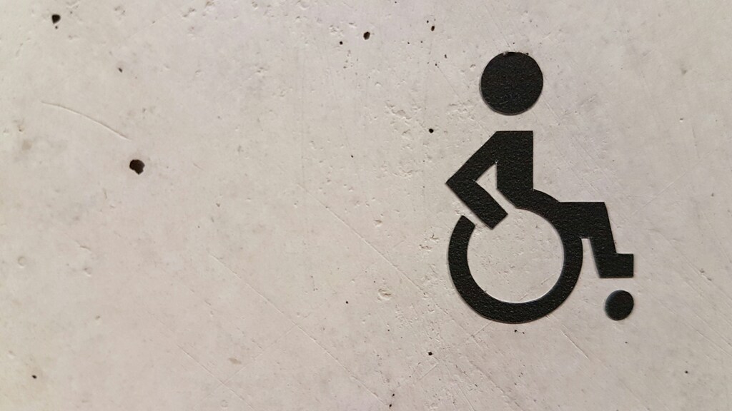 Wheelchair symbol.
