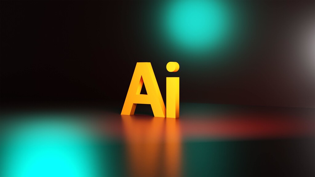 Yellow block letters spelling "Ai" sit across a green yellow and black blurred background: The key to a leading AI strategy is people.